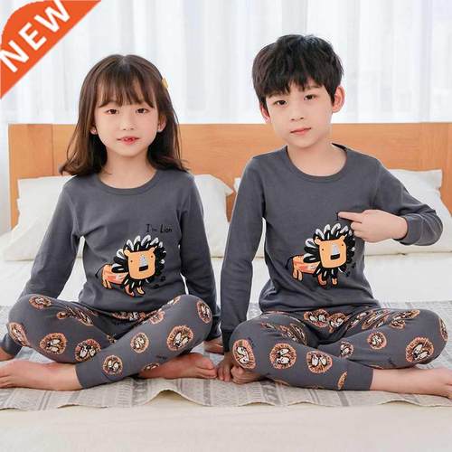 2022 Winter Boys Girls Pajamas Clothes Long Sleeve Children'