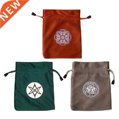 OOTDTY Oracle Card Storage Bag Drawstring Jewelry Pouch