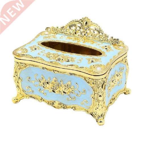 Home Retro Chair Shape D Carving Flower Tissue Box Paper