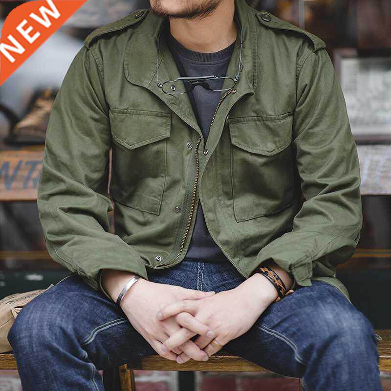 Maden M65 Jackets For Men Army Green Oversize Denim Jacket M图片