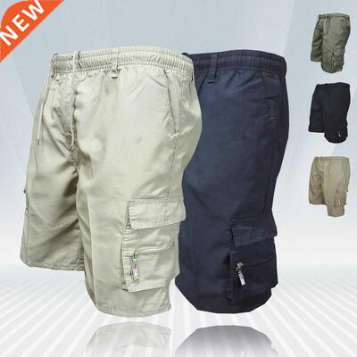 Men Breathable Cargo Shorts 2022 Multi-pockets Shorts Men Lo