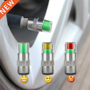 4pcs Car Tire Pressure Gauge Indicator Alert Monitoring Valv