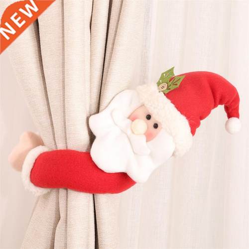 Home Christmas Decoration Elk Snowman Doll Curtain Door