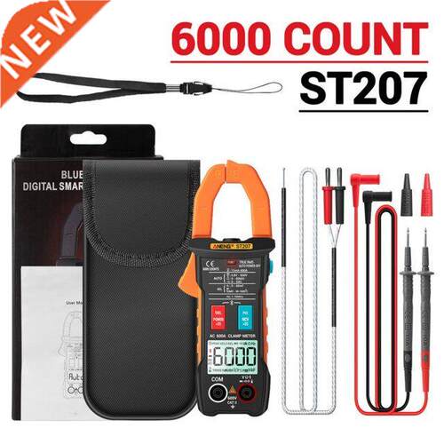 Digital Multimeter Clamp Meter 6000 Count True RMS DC/AC Vo