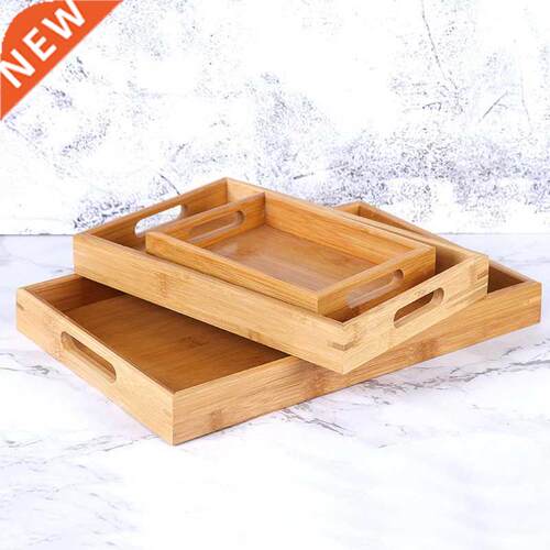 Bamboo Wooden Rectangular Tea Tray Sold Wood Tray trays ser