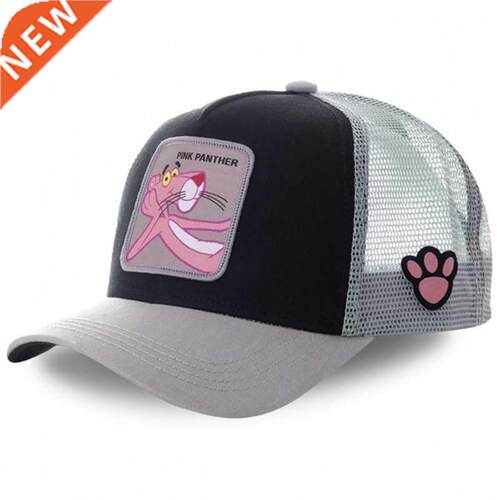 Pink Panther Mesh Hat Summer Baseball Cap Snapback Anime Tru