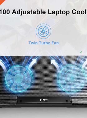 Two USB Laptop Cooling Pad Adjustable Notebook Lifting Cooli