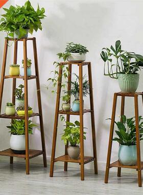 77/97/117cm Tall Bamboo Plant Stand Flower Pot Display Rack