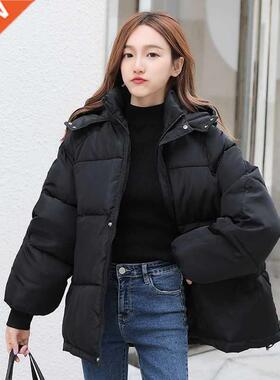 Korean Style Winter Women Down Jacket Oversize Loose Hooded