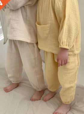 Kids Summer Set Girls Suits Solid Color Clothes Outfits Baby