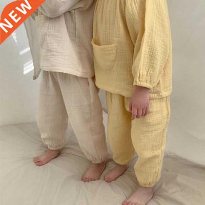 Kids Summer Set Girls Suits Solid Color Clothes Outfits Baby