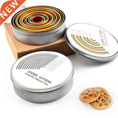Set Of 12 Round Cookie Cutter Circle Biscuits Cutters With S