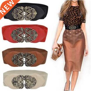 New Design Women Knotted Waistbands wide long PU leather Fa