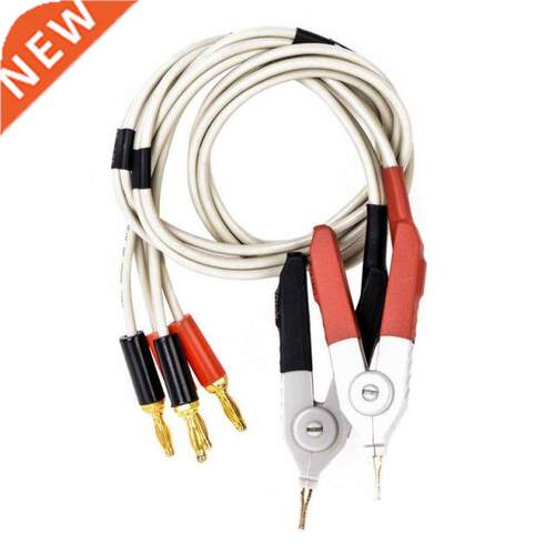 1 pair insulated banana plug clips cable Low Resistance LCR