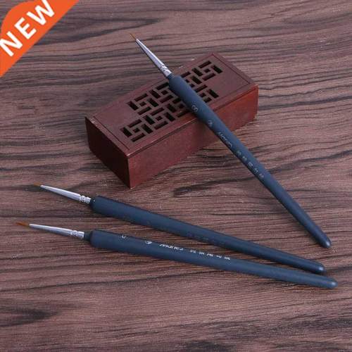 3Pcs Miniature Paint Detail Brush 0/ 00/ 000 Wolf Hair Profe