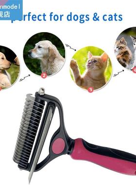 2 in 1 Open Knot Brush Pet Long Hair Tangles Removal Comb St