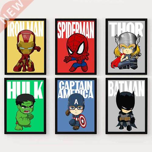 Marvel Avengers Painting Cartoon Superheroes Poster Iron Ma