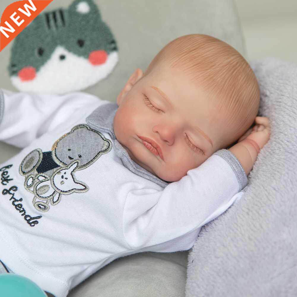 3D Skin Reborn Sleeping Bby Soft Touch Cloth Body Rooted