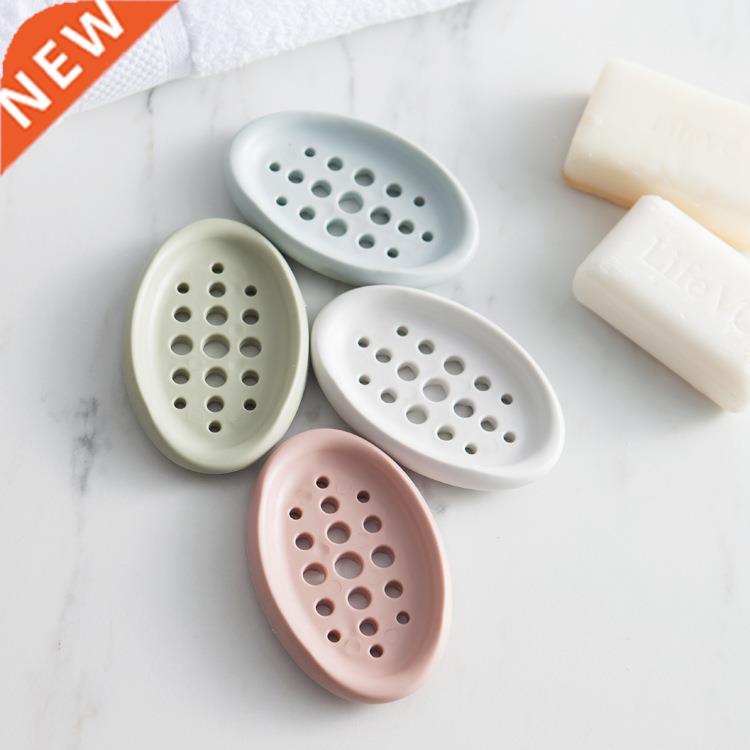 Silica gel Soap Dish Silicone Soap Holder Case Dishes hollow