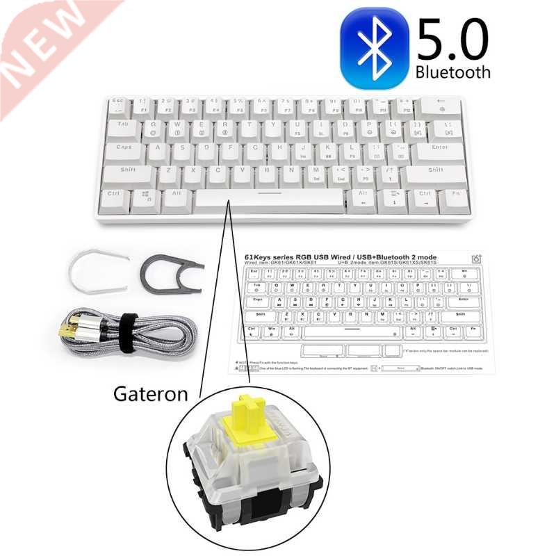 Mechanical Gaming Keyboard 61 Keys BT 5.0 16 million Color R