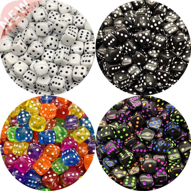 0pcs 8mm Dice Beads Square Shape Acrylic Spacer Beads For J