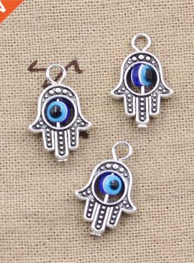 12pcs Chrms Hms Hnd Scrollble Devil Eye 20x12mm ntique