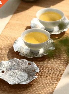 1Pcs Drink Tea Coaster Heat Resistant Alloy Copper Tea Trays