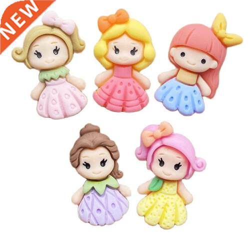 20Pcs Lovely Cartoon Princess Flat Back Resin Cabochon Hair