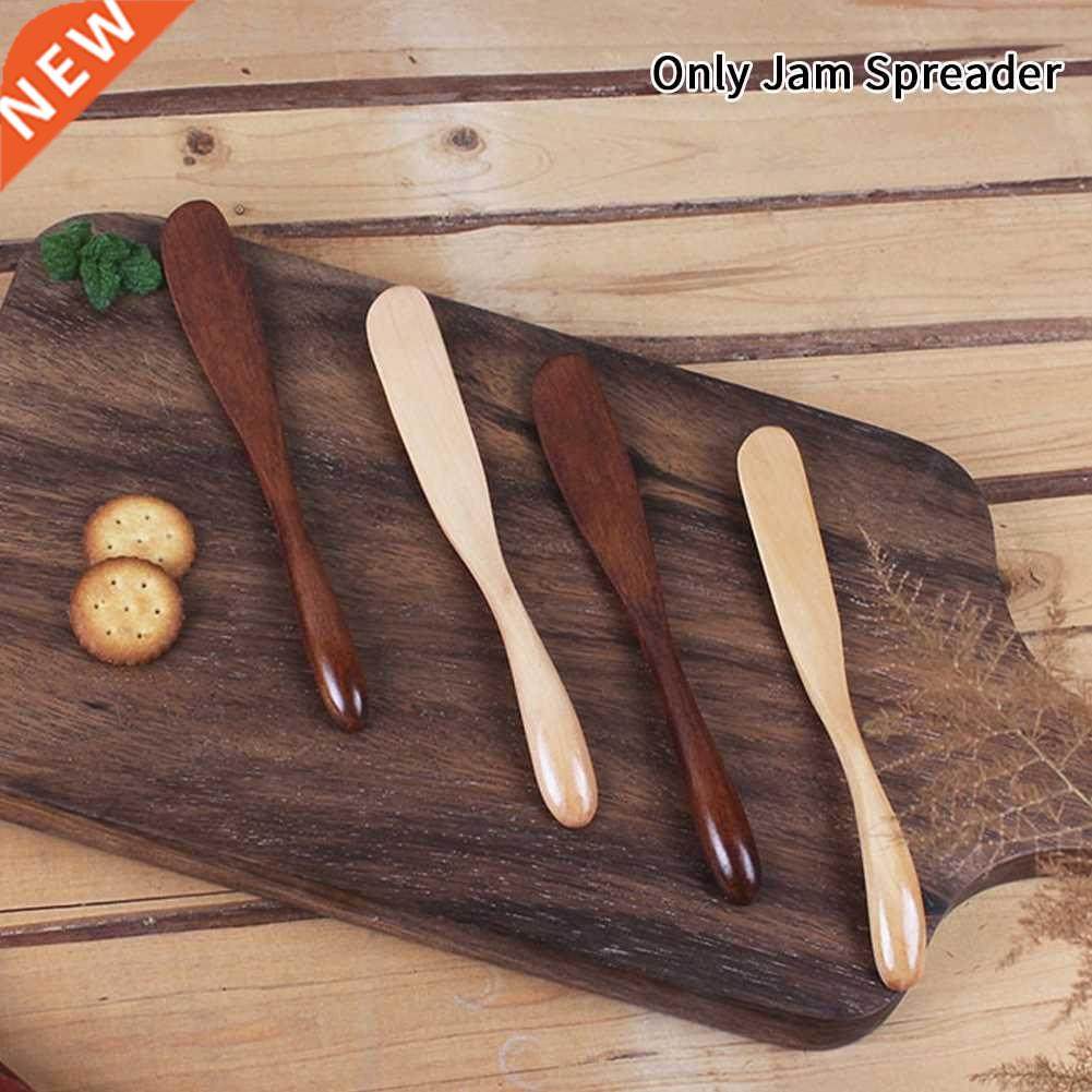 6pcs Wood Butter Spreader Knives Thick Handle Easy Clean