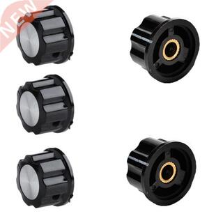 5Pcs New Control Rotary Knob For 6mm Knurled Shaft Potentiom