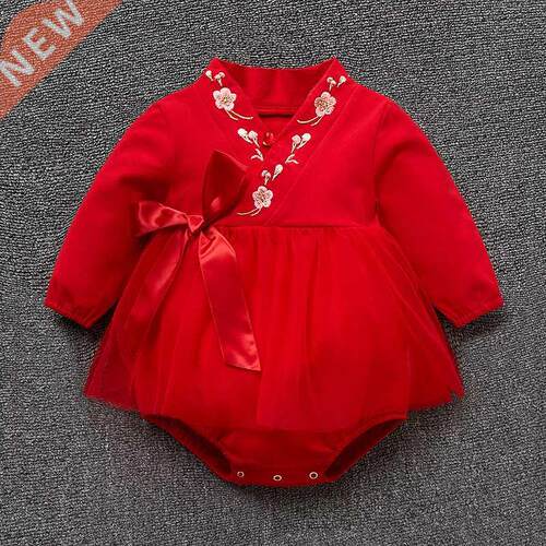 Baby Girls Bodysuits Clothes Cute long Sleeve Infant Christm