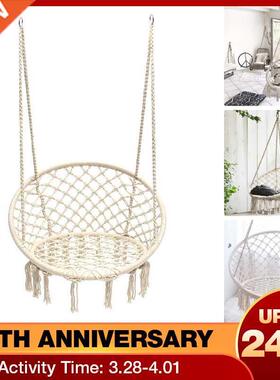 Nordic Cotton Rope Hammock Chair Handmade Knitted Indoor Out