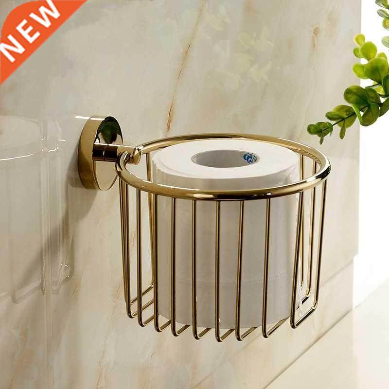 1 pcs Soild Brass Paper Towel Basket Roll Holder Toilet Euro