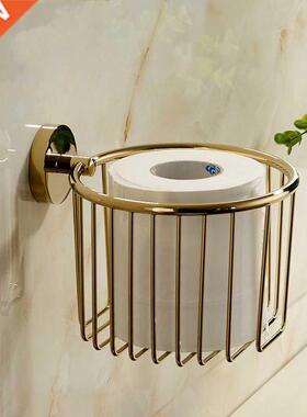 1 pcs Soild Brass Paper Towel Basket Roll Holder Toilet Euro