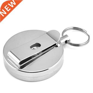 Easy Steel Retractable Key Chain Recoil Key Ring Belt Clip P