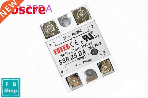 1pcs solid state relay SSR-25DA 25A 5-24VDC TO 24-380V AC SS