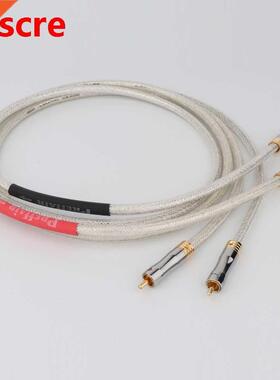 Preffair RCA Cable Pair Hifi 7N OFC RCA Cable Sliver Plated