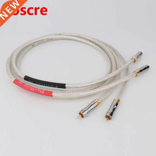 Preffair RCA Cable Pair Hifi 7N OFC RCA Cable Sliver Plated