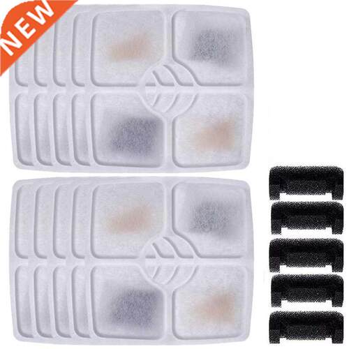 Pet Fountain Filter Triple Filter System Replacement Cat/Dog