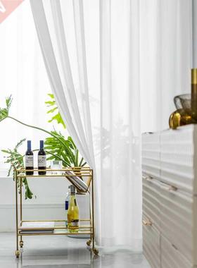White Tulle Curtains for Living Room Decoration Modern Chiff