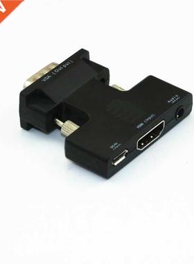HDM1-compatible Female To VGA Male Converter with Audio Adap