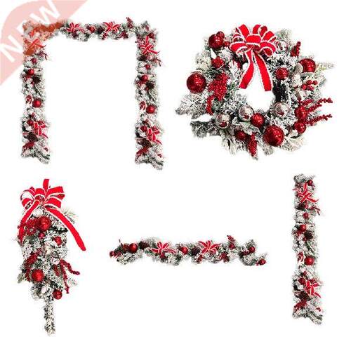 Christmas Garland Wall Window Hanging Wreath Pendant