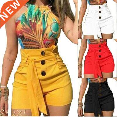 2021 trousers high waist shorts buttons with shorts