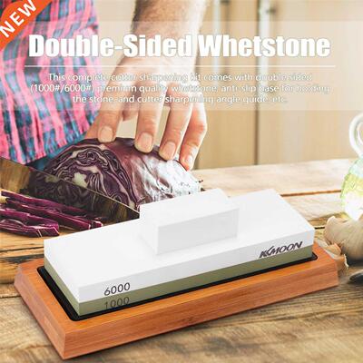 1000#/6000# Premium Whetstone Cut Sharpening Stone Set Sharp