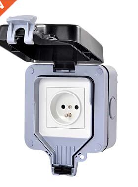 External Outdoor P66 1 Slot Wall Socket Dustproof Surface-M