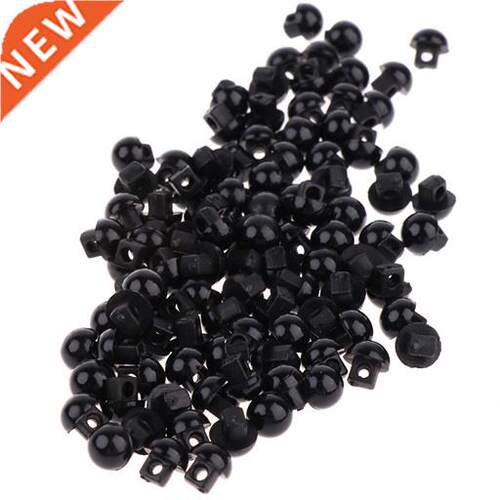 100pcs 6mm Black Mushroom Shank Shape Buttons for Doll Eyes