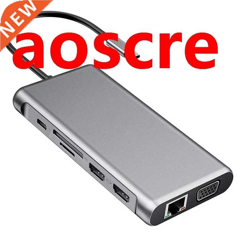 12In1 USB Type C Hub for Dual 4K USB3.0 USB2.0 Pd Charging V