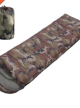 Camping Camouflage Sleeping Bag Waterproof Adults Autumn