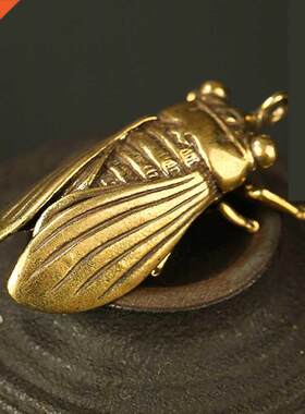 1 Piece Handmade Creative Pure Brass Cicada Collection Exqui