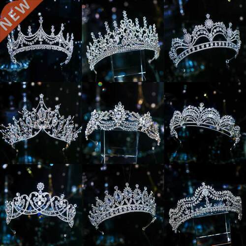 Luxury Diverse Silver Color Crystal Bridal Tiaras Crown Rhin